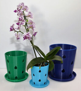 Home Design Printables Plastic Decorative Orchid Pot & Tray