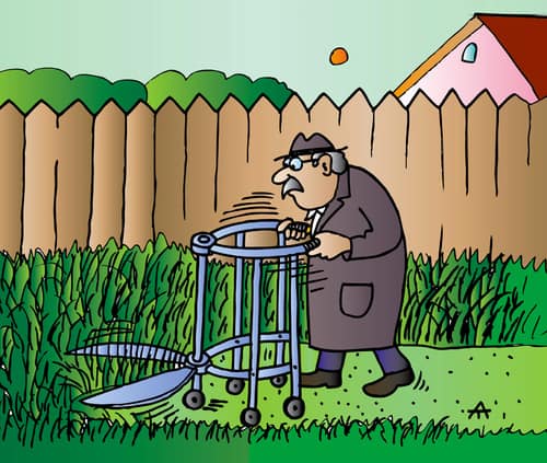 Garden Walker Mower Cartoon